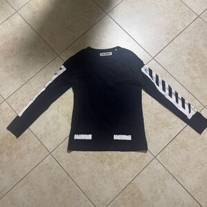 Off-White Black and White Long Sleeve Tee